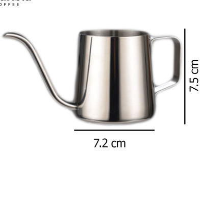 สินค้าใหม่ กาดริปกาแฟ สแตนเลส 250ml. Drip Coffee Kettle, Pour-Over Pot สีเงิน กาดริป จำนวน 1 ชิ้น พร้อมจัดส่ง ราคาถูก