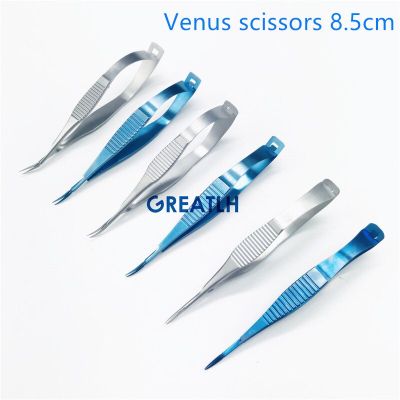 Stainless Steel/ Titanium Alloy Scissors Ophthalmic Microsurgery 8.5Cm Venus Scissors Tools Animal Experiment Tool