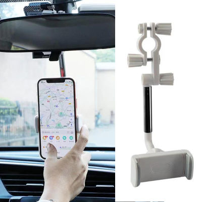 รถกระจกมองหลังเมาพับที่วางศัพท์มือถือยึดศัพท์มือถือนำทาง GPS ยืนปรับหลายมุมขี้เกียจแร็ค