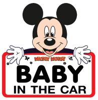 สติ๊กเกอร์ Baby in car Mickey