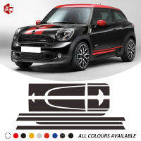 รถ Hood Bonnet ฝาครอบเครื่องยนต์ด้านหลัง Trunk Side Stripes สติกเกอร์ Body Kit Decal สำหรับ MINI Cooper S Paceman R61 JCW อุปกรณ์เสริม