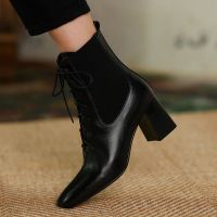 top●Mid-heel Fashionboots Women Autumn Platform Martin Boots Thick-soled Shoes for Women Sexy Women Shoes