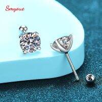 [HOT ZUQIOULZHJWG 517] Smyoue ทองคำขาว4ct Moissanite S Tud E Arrings สำหรับผู้หญิงผู้ชายแข็งเงินแท้925 Lab เพชรสกรูกลับหูสตั๊ดเครื่องประดับ