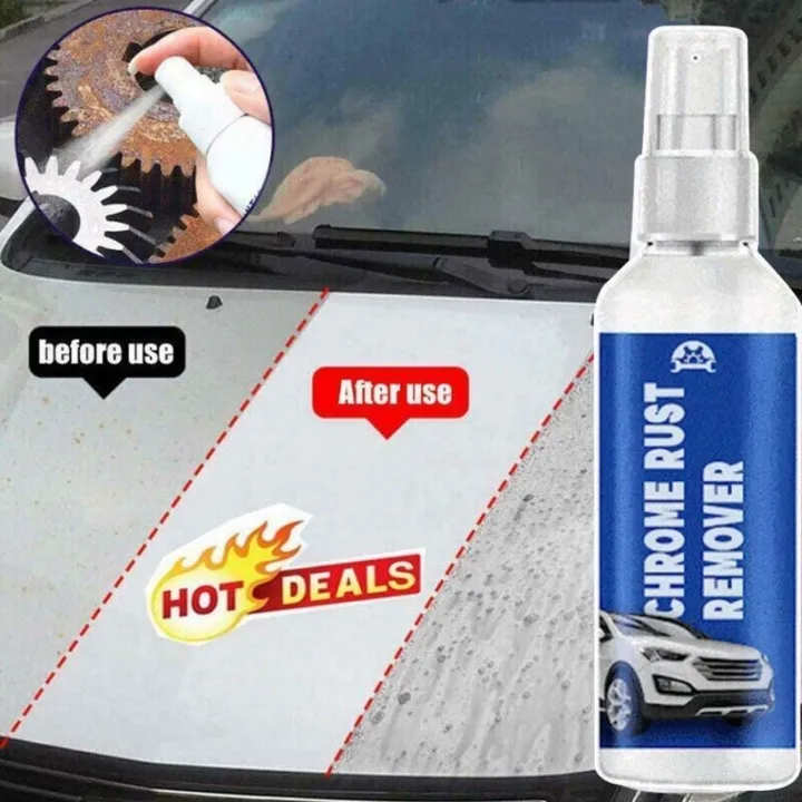 100ml chrome rust remover spray car repair clean metal surface chrome