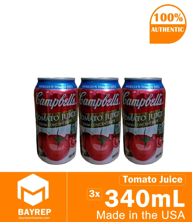 Campbell’s Tomato Juice Gluten Free 340mL, 3Pack Lazada PH