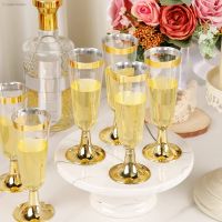 5OZ Disposable Wine Cup Party 6-36Pcs Plastic Champagne Flutes Cocktail Strawberry Cup Toasting Glass For Wedding Bar Party
