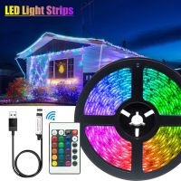 หลอดไฟ LED Strip การควบคุมระยะไกลอินฟราเรดตกแต่งแสง USB เทปโคมไฟสำหรับเทศกาลพรรคห้องนอน RGB 2835แสงไฟ