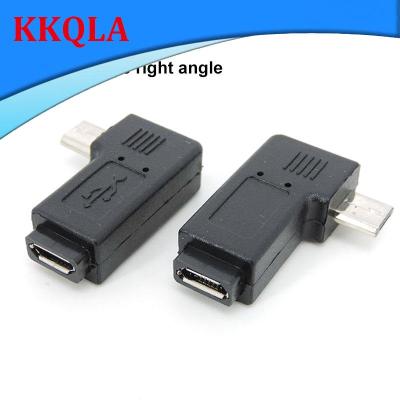 QKKQLA 90 Degree Left Right Angled Micro USB female to Male Data Sync Adapter power converter Plug Micro USB 2.0 Connector q1