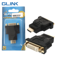 GLink (GL-2252) อแดปเตอร์หัวแปลง DVI 24+5 (F) to HDMI (M) หัวแปลง หัวต่อ คุณภาพดี แปลงช่องสัญญาณ 24K Gold คอนเนคเตอร์ ทนทาน