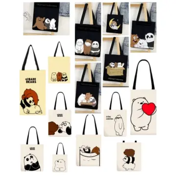Jual Termurah - Miniso Tote bag We bare bears shopping bags