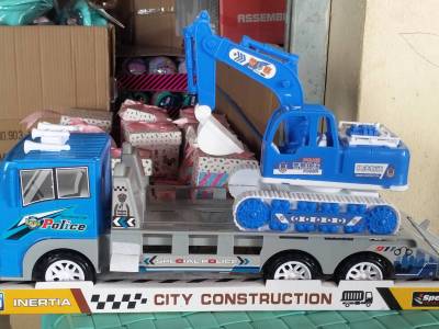 รถเด็กเล่น รถเทรนเลอร์+แมคโตรสีฟ้าขาว สวยสดใสน่าเป็นเจ้าของ,มีสินค้าพร้อมส่ง ส่งจากประเทศไทย มีเก็บเงินปลาย