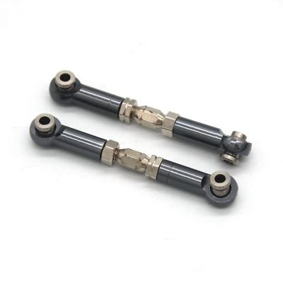 2Pcs Metal Front Steering Rod Link Rod for H16 16207 16208 16209 16210 1/16 RC Car Upgrades Parts Accessories