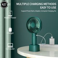 Summer Outdoor Portable USB Charging Small Fan Mini Mute Hand Fan Creative Gift Base Table Fan Long Battery Life For Home Office