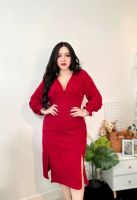 Plus size พร้อมส่งเดรสอิสรีลารีลาลารีรี เดรสสาวอวบ ฟรีไซส์ (e49)