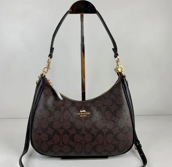 Coach Teri Hobo with Signature Canvas