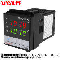 0.1 °C0.1 °F Dual Digital PID Temperature Controller Thermostat Thermal Resistor Thermocouple Relay Solid-State SSR เอาต์พุต