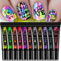 56pcs Stamping Gel Polish Set Nail Printing Fluorescence Neon Colors Soak Off Gel Varnish Nail Art Stamp Plates Manicure #1916