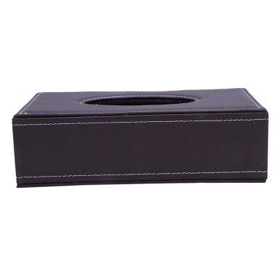 Portable Leather Rectangular Tissue Cover Box Holders Case Pumping Paper Hotel Home Car Gift Brown