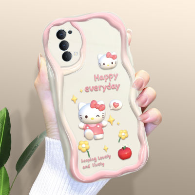 Serpens เคส Reno4สำหรับ OPPO Reno4 F Reno4 Pro Reno5 Reno5 5G Reno5 F Reno6เคสโทรศัพท์ลายการ์ตูน Sanrio พร้อมกรอบป้องกันซิลิโคนนิ่มเนื้อครีมและขอบลอน