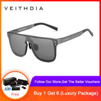 VEITHDIA แว่นกันแดด Polarized แว่นตากันแดด แว่นโพลาไรซ์ สไตล์วินเทจแนวย้อนยุค สำหรับผู้ชาย -  6881