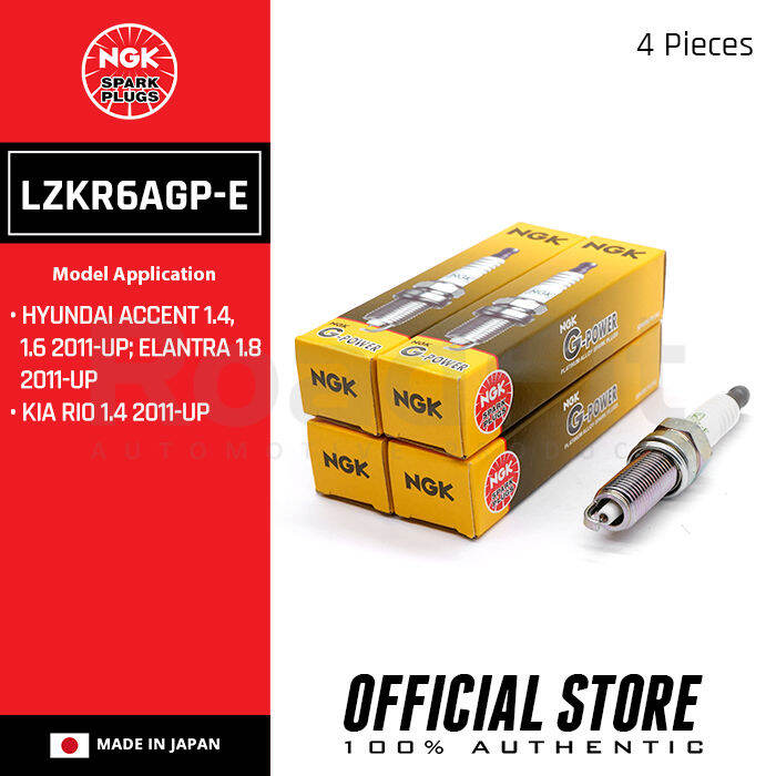 NGK LZKR6AGPE GPower Platinum Spark Plugs Hyundai Accent 2011up
