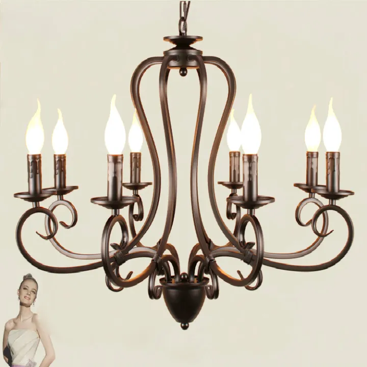 6/8/10 Bulb European Style Living Room Candle Chandelier Restaurant
