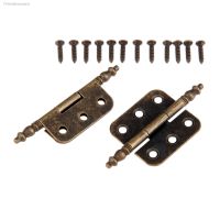 ●❣ 2Pcs 70x35mm Antique Door Cabinet Hinges 6 Holes Jewelry Gift Box Drawer Cupboard Decorative Hinge for Furniture Hardware