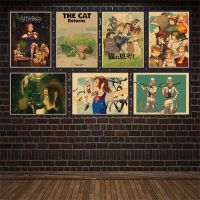 The Cat Returns โปสเตอร์ผ้าใบคราฟท์อะนิเมะคลาสสิกสำหรับตกแต่งบ้านบาร์และ Wall Art