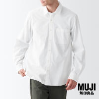 มูจิ เสื้อเชิ้ตผ้าผ้าบรอดแขนยาวผู้ชาย - MUJI Washed Broad Shirt