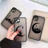 Muslim mosque Moon Phone Case For iPhone SE 2020 11 12 13 Pro max mini X XR XS Max 7 8 Plus Temple Hard Matte Shockproof cover Bar  Wine Tools