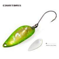 【hot】✢ COUNTBASS 3/32oz 2.5g Trout Spoons With Barbless UV Colors Fishing Baits Pike Anglers Lures