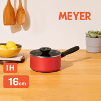 MEYER Bauhaus Induction หม้อมีด้ามจับ ขนาด 16 ซม./1.4 ลิตร พร้อมฝา Saucepan (13382-TE12)