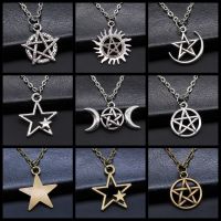 Hot Fashion Vintage Pentagram Star Statement Pendant Necklace For Women Jewelry