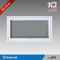 หน้าต่างยูพีวีซี (uPVC) บานกระทุ้ง รวมมุ้ง  80(กว้าง)X50(สูง)