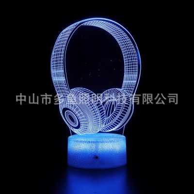 [COD] Cross-border earphone musical instrument violin drum creative gift colorful night light touch remote control