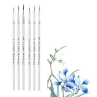 6pcs 0 00 000 Detail Artist Brushes Set Nylon Hair Miniature Hook Line Paint Brush Painting Craft for Watercolor Art Supplies Artist Brushes Tools