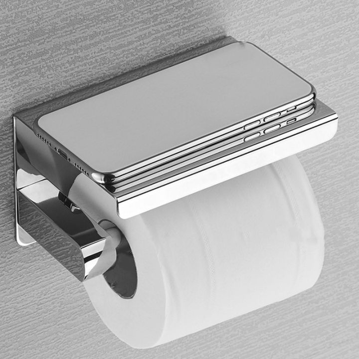 2x-sus-304-stainless-steel-toilet-paper-holder-with-phone-shelf-bathroom-tissue-holder-toilet-paper-roll-holder