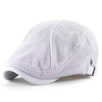 Casual Men S Berets ฤดูร้อน Breathable Visor หมวกผู้หญิง Flat Ivy Sun หมวกสีดำสีขาว Herringbone Newsboy หมวกตาข่าย Driver หมวก