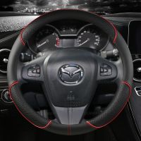 PU Leather DERMAY Car Steering Wheel Cover for Mazda BT50 BT-50 I II III 2006~2023  Auto Accessories Fast Shipping Steering Wheels Accessories