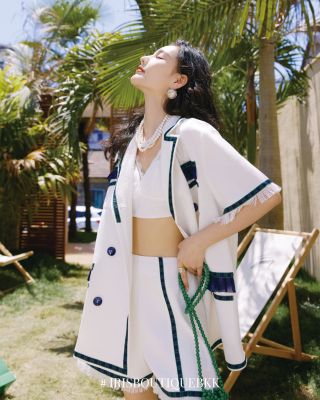 「สินค้าลิขสิทธิ์แท้」 Iris Boutique IB008-IP027 Cooling summer set เสื้อกับกางเกงต้องกดสั่งแยกกันนะคะ* เสื้อผ้าแฟชั่น ผู้หญิง ชุดเข้าเซท
