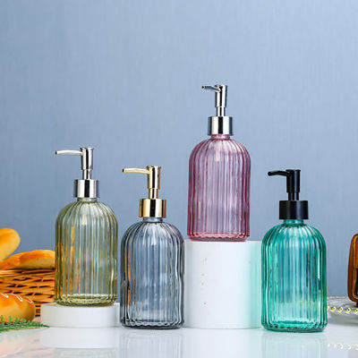 ล้างมือและดูแลขวด Botol Flip อะโวคาโดขวดใส่โลชั่นอาบน้ำจานในห้องครัวขวดจ่ายสบู่แบบเจลสวนในขวดแก้วภาชนะเก็บของเหลว