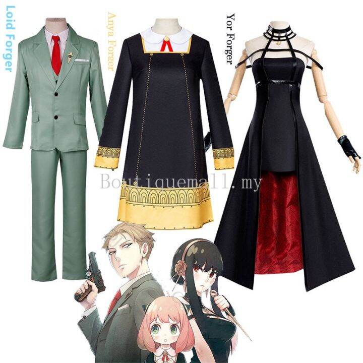 Anime Spy X Family Yor Forger Cosplay Costume Loid Forger Anya Forger ...