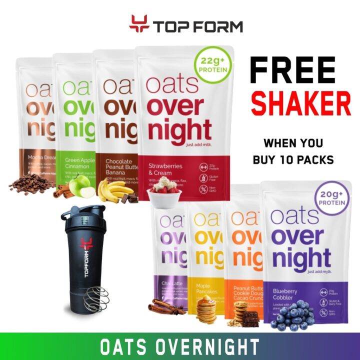 Oats Overnight High Protein Low Sugar Gluten Free High Fiber Non GMO