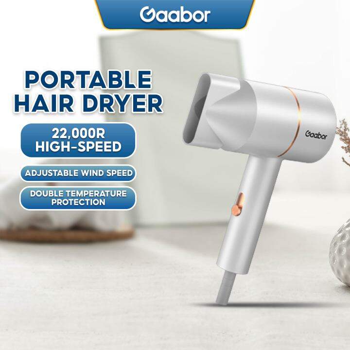 Gaabor Hair Dryer Portable Hair Care Quick Dry Salon Small hair blower ...