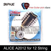 Alice A2012 12 Strings Acoustic Guitar Strings 010-026 Musical Instrument Guitar Parts Accessories 12 Guitarrra Strings 1 Set Guitar Bass Accessories