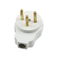 White 16A Israel male female assembly wiring power plug socket Pakistan european 3pins triprong docking connector plug Type HWires Leads Adapters