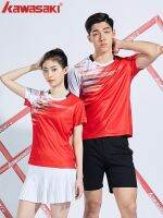 original 2023 New Fashion version Kawasaki badminton suit for women men quick-drying breathable sports short-sleeved T-shirt pants skirt mesh couple new style