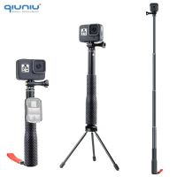 QIUNIU Extendable Monopod Selfie Stick Handheld Pole Tripod Adapter Mount for GoPro Hero 11/10/9/8/7/6/5 DJI Osmo Pocket Cameras