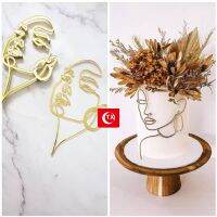 【CW】﹊  2022 Gold Abstract Minimalist Lines Toppers Ballet Birthday Supplies for Baby Decorations