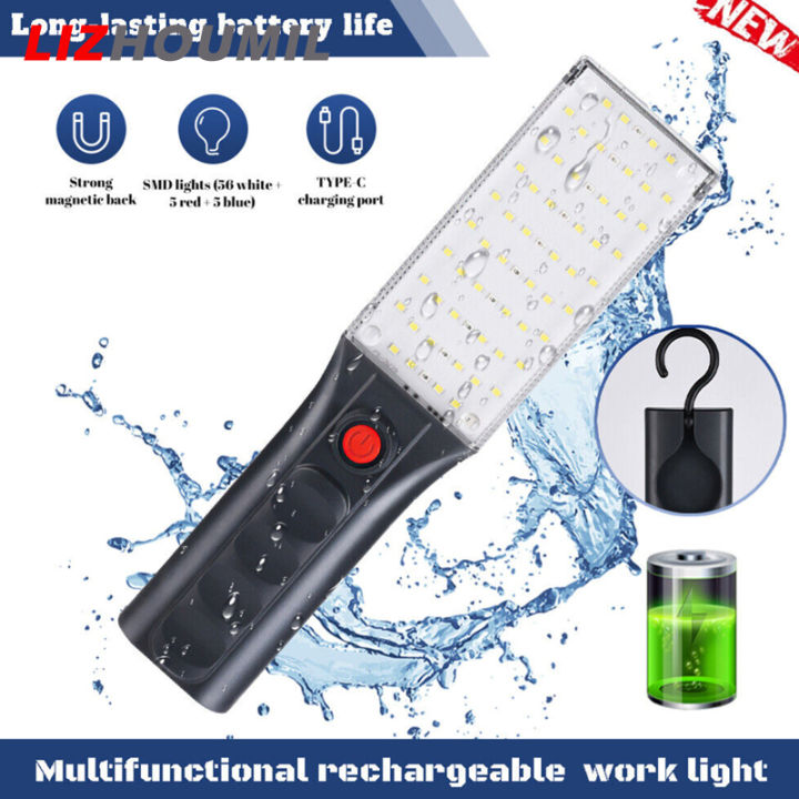 lizhoumil-ไฟ-led-3-6a-cob-5-5v-พร้อมตะขอไฟฟลัดไลท์แบตเตอรี่ลิเธียมแรงไฟฉายแม่เหล็ก2000ma